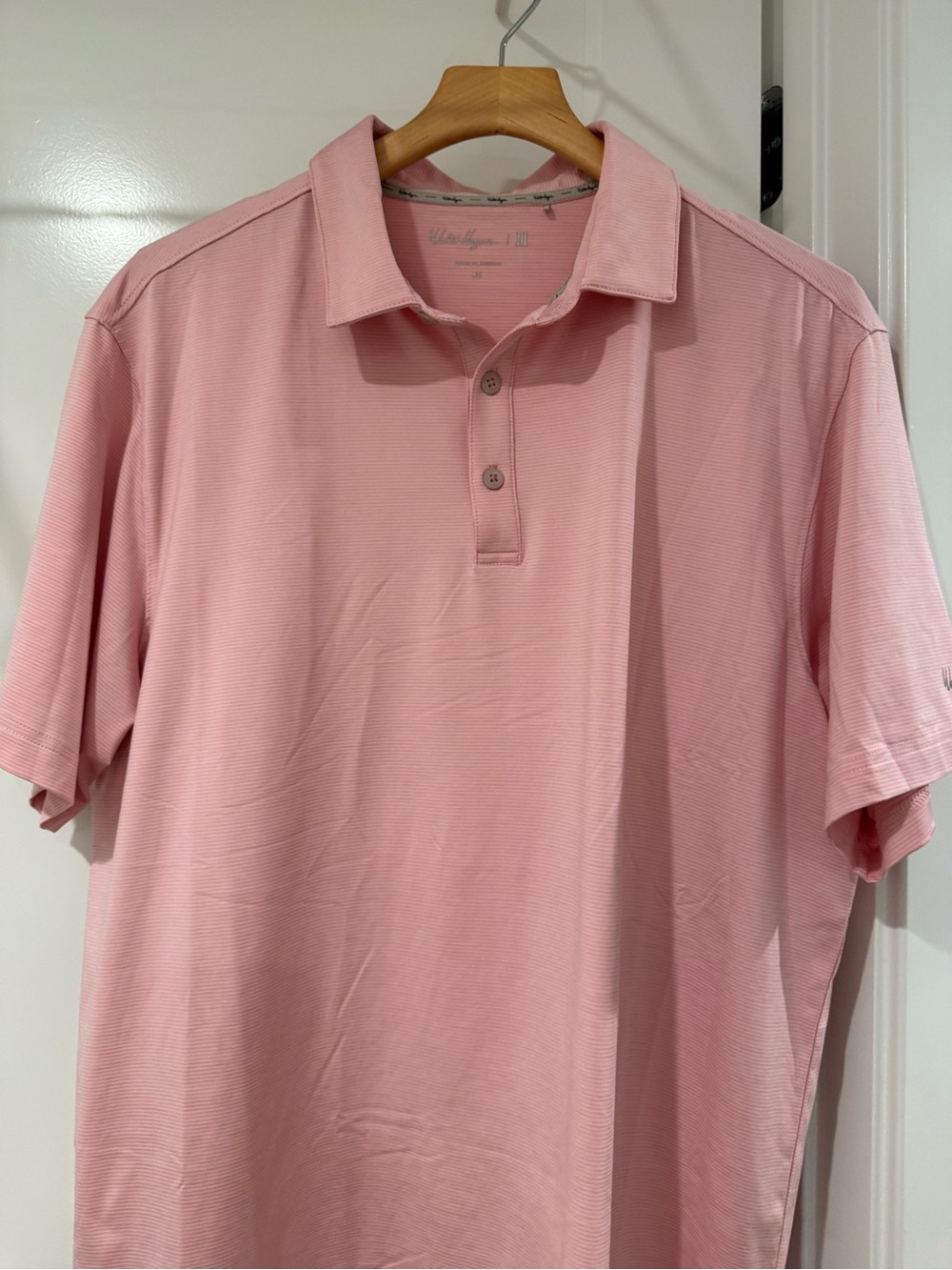 Walter Hagen Light Pink Ribbed Golf Polo
